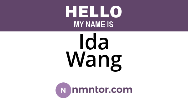 Ida Wang