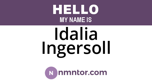 Idalia Ingersoll