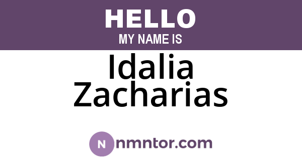 Idalia Zacharias