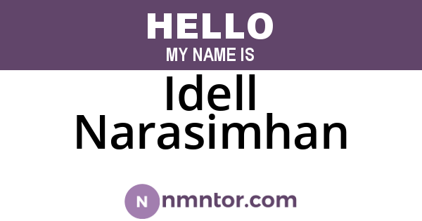 Idell Narasimhan