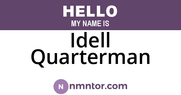Idell Quarterman