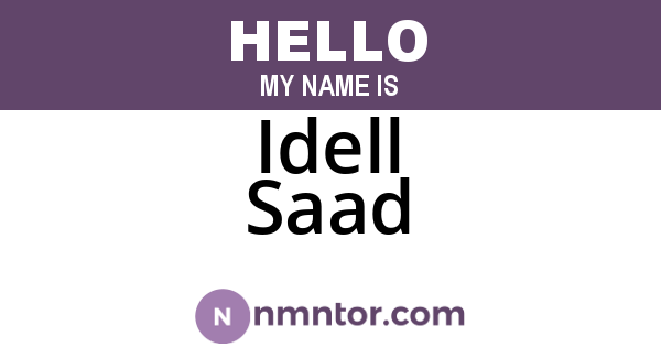 Idell Saad