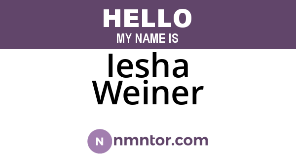 Iesha Weiner