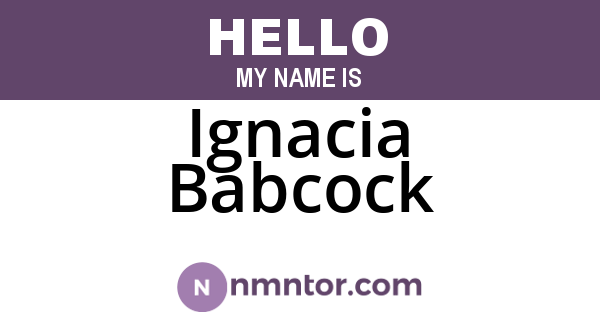 Ignacia Babcock
