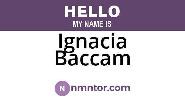 Ignacia Baccam