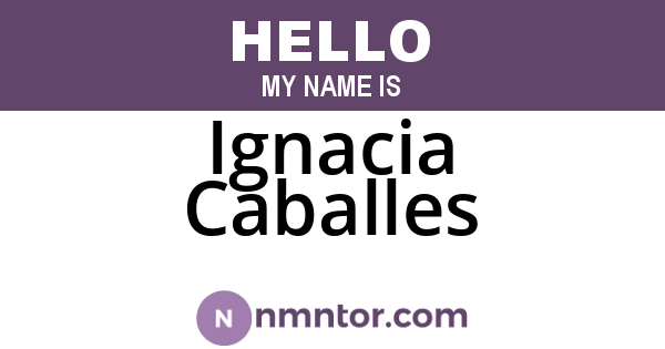 Ignacia Caballes