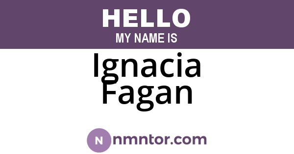 Ignacia Fagan