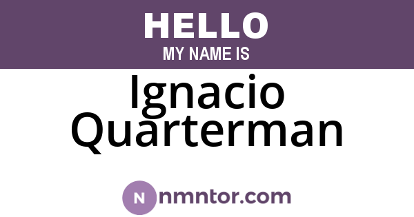 Ignacio Quarterman