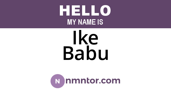Ike Babu