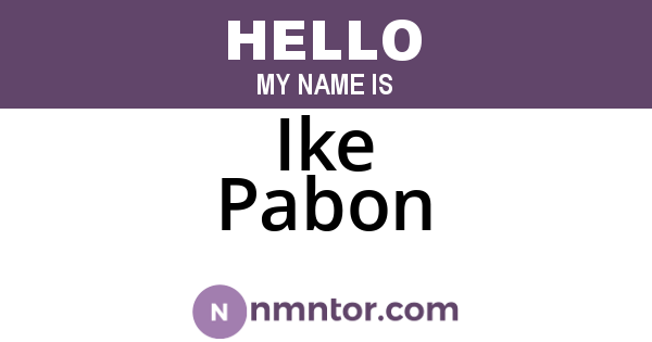 Ike Pabon