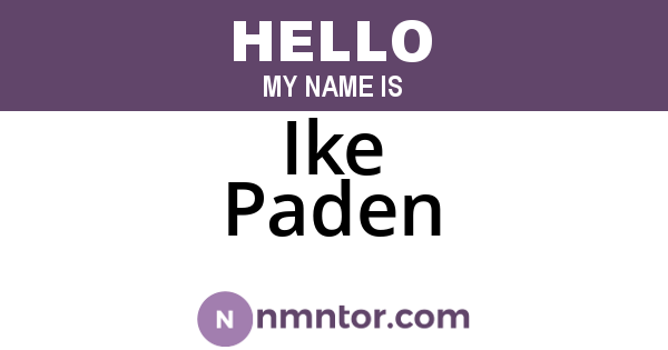 Ike Paden