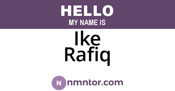 Ike Rafiq