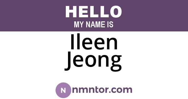 Ileen Jeong