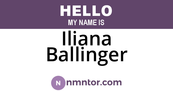 Iliana Ballinger