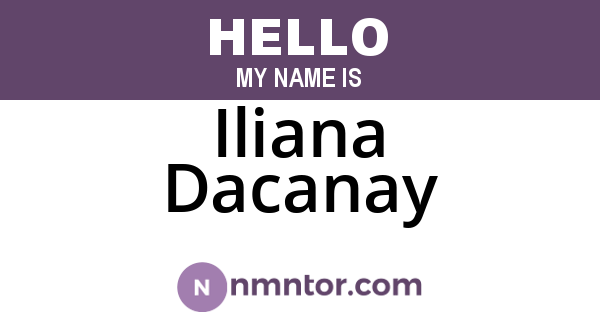Iliana Dacanay