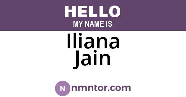 Iliana Jain