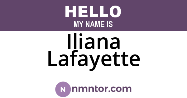 Iliana Lafayette