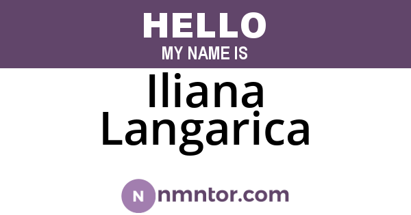 Iliana Langarica