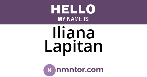 Iliana Lapitan