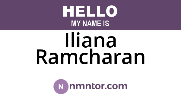 Iliana Ramcharan