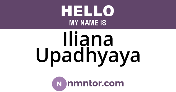 Iliana Upadhyaya