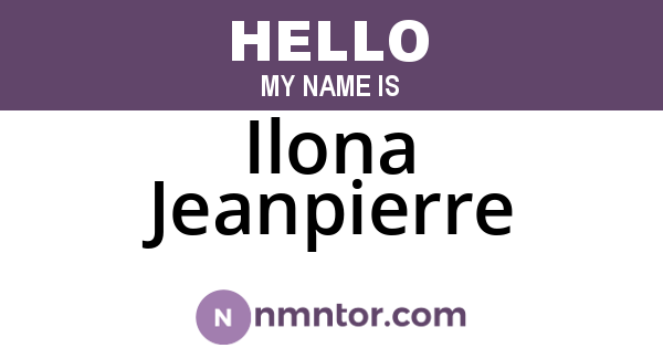 Ilona Jeanpierre
