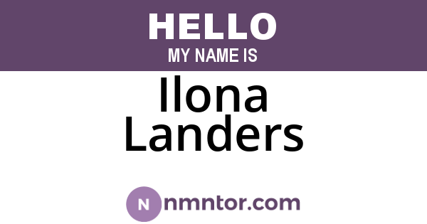 Ilona Landers