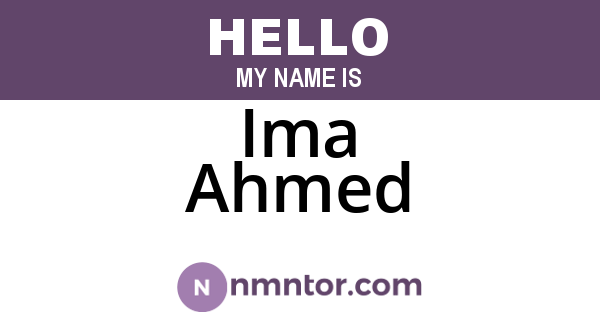 Ima Ahmed