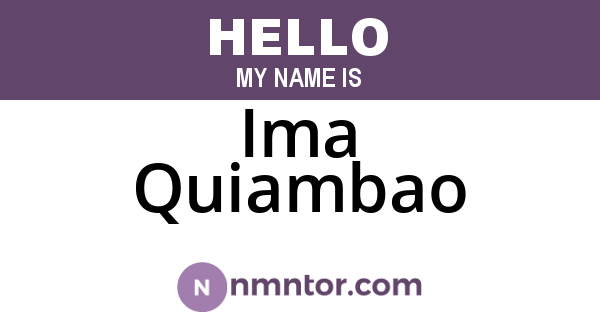 Ima Quiambao