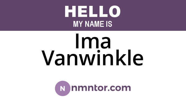 Ima Vanwinkle