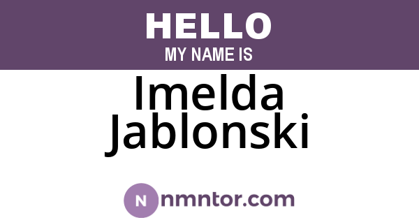 Imelda Jablonski
