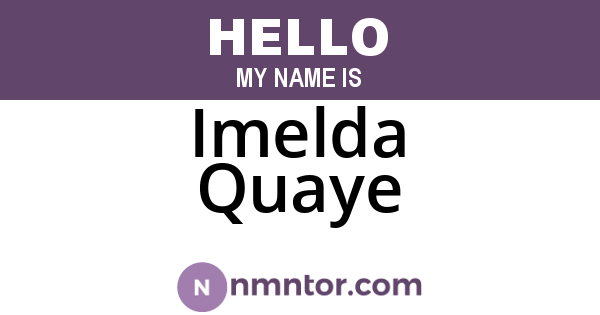 Imelda Quaye