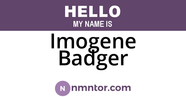 Imogene Badger