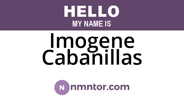Imogene Cabanillas