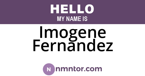 Imogene Fernandez