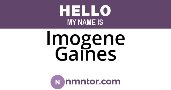 Imogene Gaines