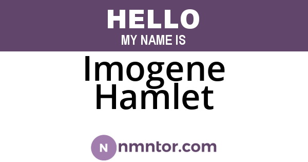 Imogene Hamlet