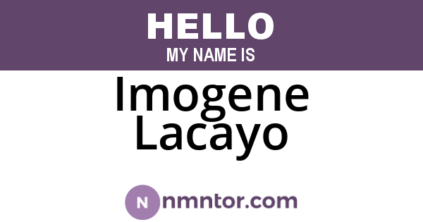 Imogene Lacayo