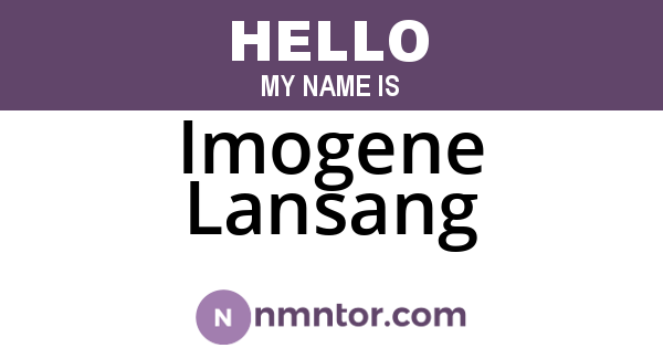 Imogene Lansang