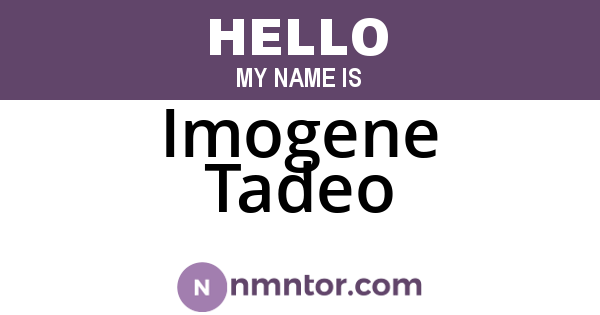 Imogene Tadeo