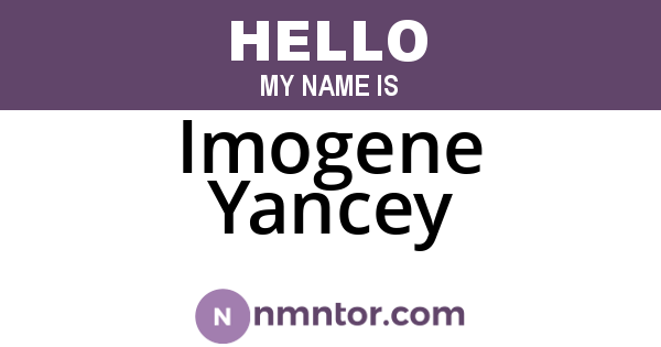 Imogene Yancey
