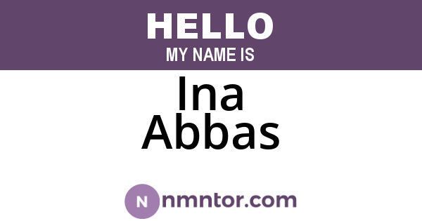 Ina Abbas