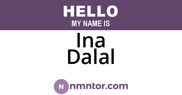 Ina Dalal