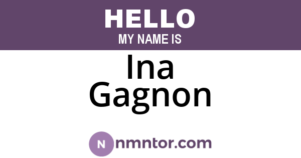 Ina Gagnon