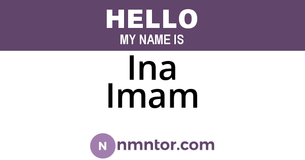 Ina Imam
