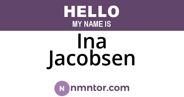 Ina Jacobsen