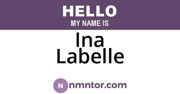 Ina Labelle