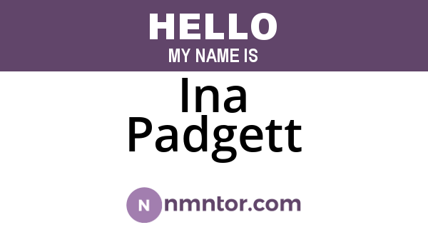 Ina Padgett