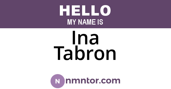 Ina Tabron