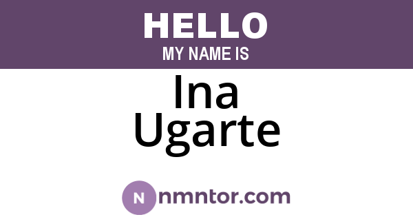 Ina Ugarte